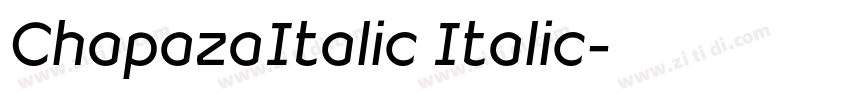 ChapazaItalic Italic字体转换